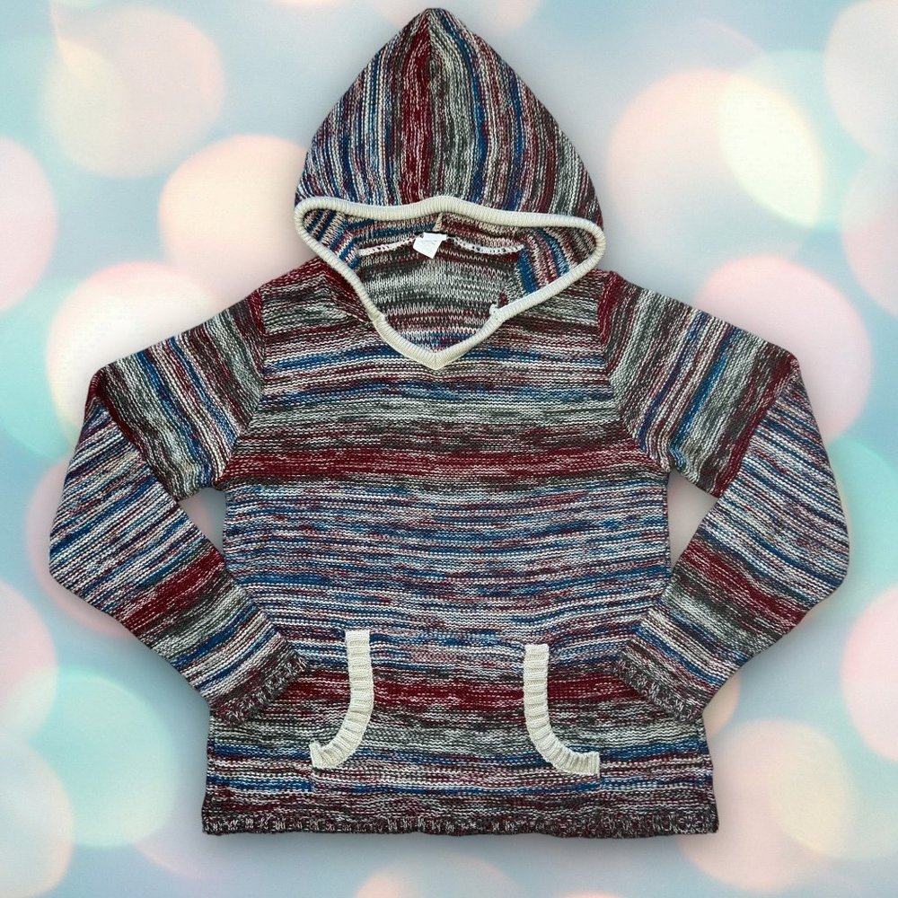 VENUS Women’s Striped Hooded Knit Acrylic Sweater Size L - Picture 3 of 6